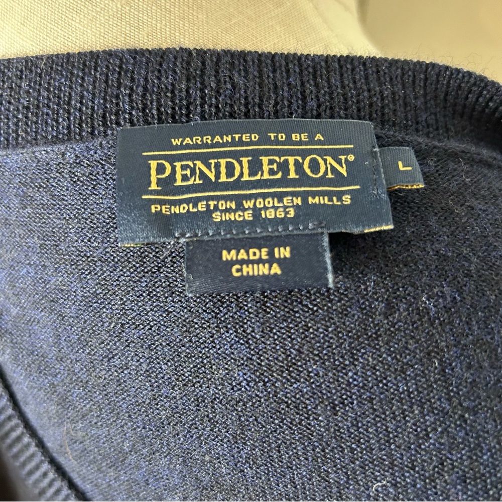 Pendleton % Merino Wool Nautical Striped Crewneck… - image 4